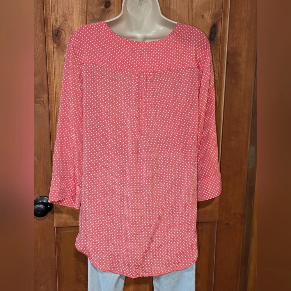 Fred David‎ Muted Red Polka Dot Blouse
